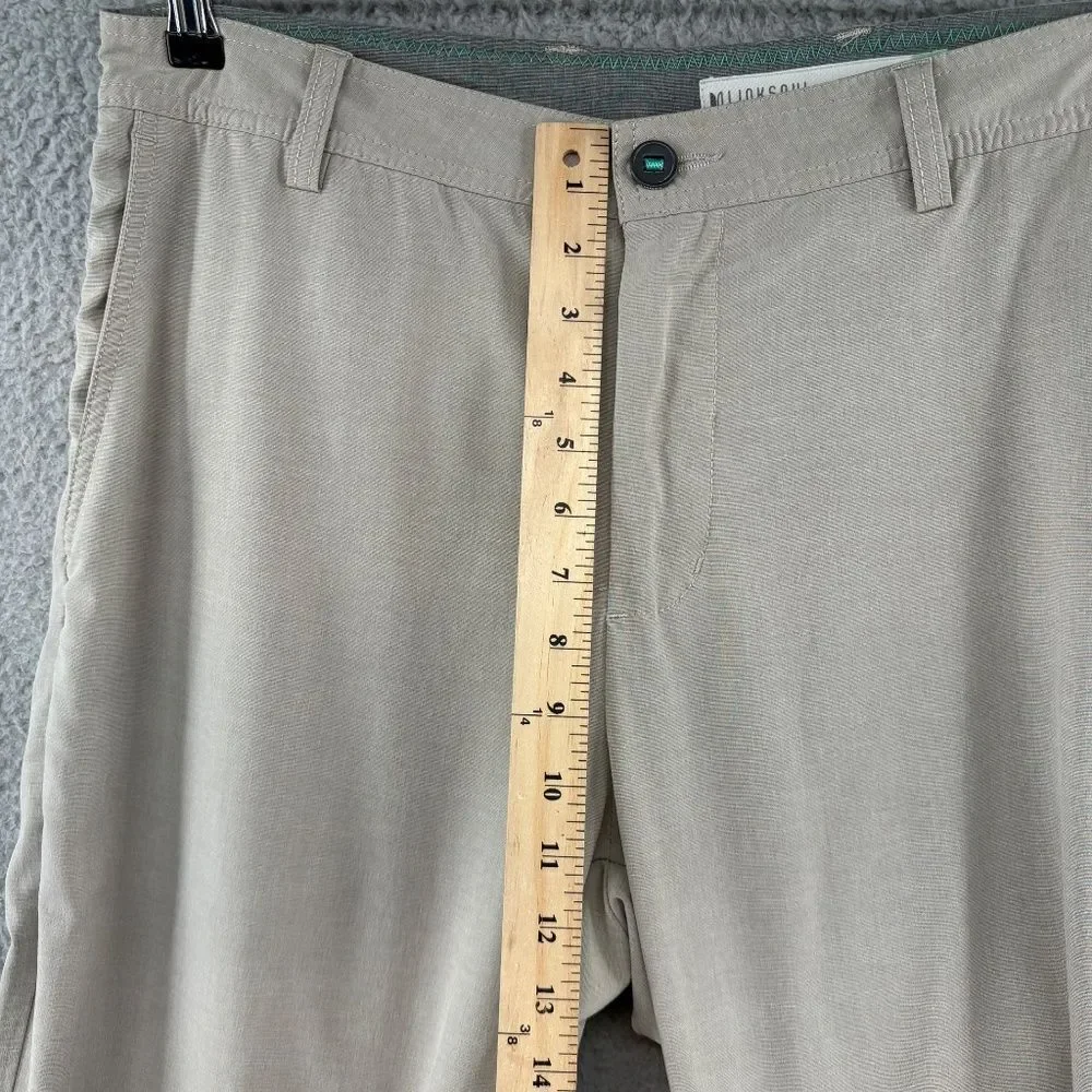 LinkSoul John Ashworth Men’s 34 Khaki Golf Pants Stretch Performance Flat Front